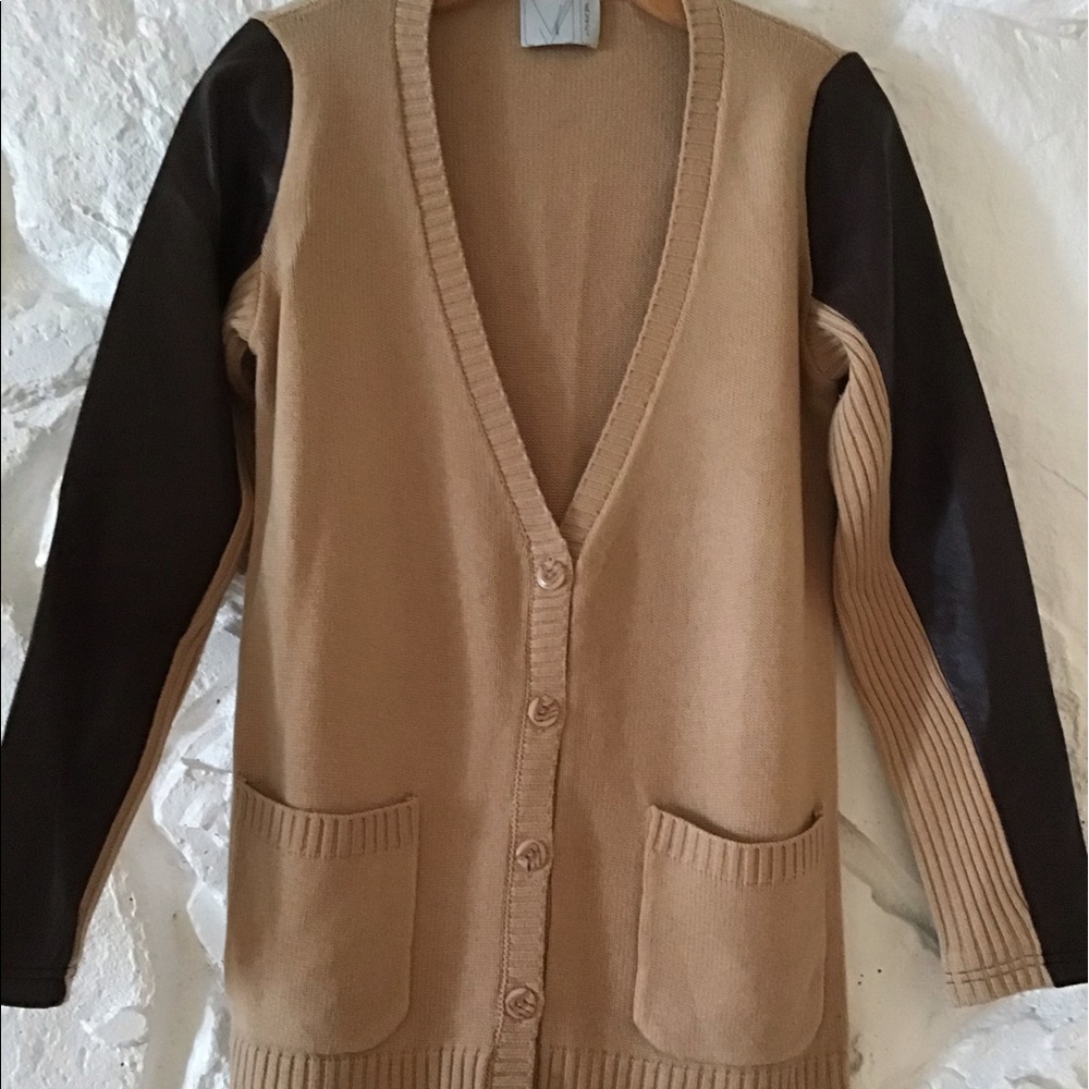 Michael Star Cardigan with leather